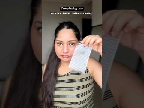 Fake Piercing Hack        IB:@shreyasiddhartharora